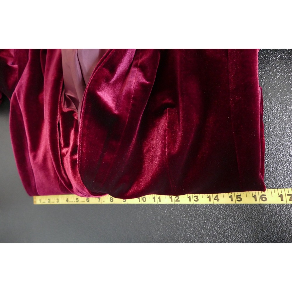 INC Whimsigoth Velvet Single Button Blazer Size S Vamp Event Occasion Holiday - Picture 9 of 12